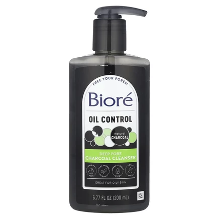 Biore, Средство с углем для глубокого очищения пор, 200 мл