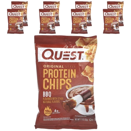 Quest Nutrition, Протеиновые чипсы в оригинальном стиле, для барбекю, 8 пакетиков по 32 г (1,1 унции)