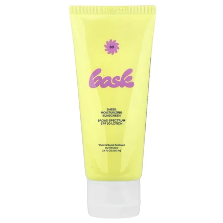 Bask Suncare, прозрачный увлажняющий солнцезащитный лосьон, SPF 50, 100 мл (3,4 жидк. унции)