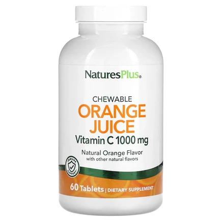 NaturesPlus, апельсиновый сок, витамин C, натуральный апельсин, 1000 мг, 60 таблеток