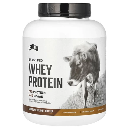 Levels, Порошок из сывороточного протеина Grass Fed, шоколад и арахисовая паста, 2,27 кг (5 фунтов)
