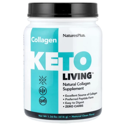 NaturesPlus, Keto Living, натуральный коллаген, 1,36 фунта (616 г)