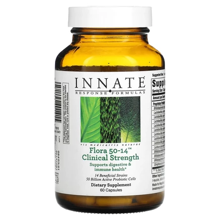 Innate Response Formulas, Flora 50-14, клинически доказанная эффективность, 60 капсул