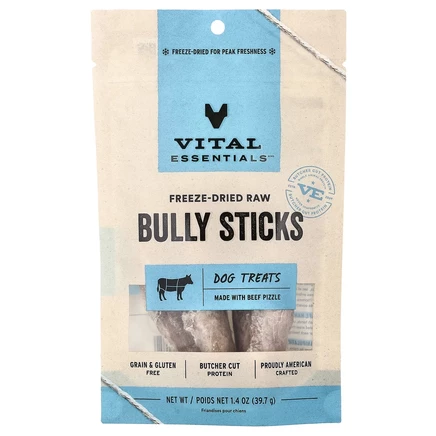 Vital Essentials, сублимированные необработанные лакомства для собак, со вкусом говядины, 39,7 г (1,4 унции)