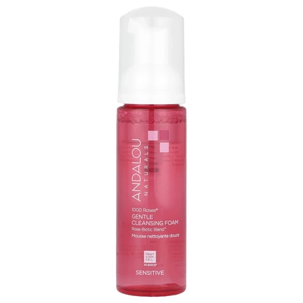 Andalou Naturals, 1000 Roses, нежная очищающая пенка, для чувствительной кожи, 163 мл (5,5 жидк. Унции)