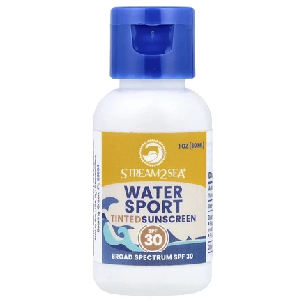 Stream2Sea, Солнцезащитное средство с тонирующим эффектом, Sport, SPF 30, нейтральный, 30 мл (1 жидк. Унция)