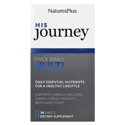 NaturesPlus, His Journey, Once Daily Multi, 30 таблеток