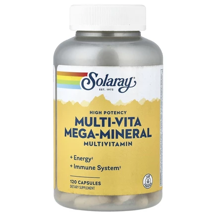 Solaray, High Potency Multi-Vita Mega-Mineral, мультивитамины, 120 капсул