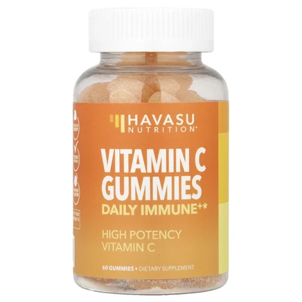 Havasu Nutrition, жевательные конфеты с витамином C, ежедневная поддержка иммунитета, 60 жевательных конфет