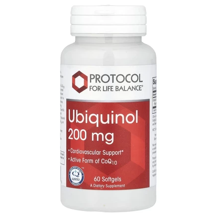 Protocol for Life Balance, убихинол, 200 мг, 60 капсул