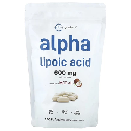 Micro Ingredients, альфа-липоевая кислота, 300 капсул (200 мг в 1 капсуле)