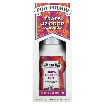 Poo-Pourri, Before-You-Go, спрей-освежитель для туалета, «Тропические фрукты», 59 мл (2 унции)
