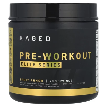 Kaged, Elite Series, предтренировочный комплекс, фруктовый пунш, 662 г (1,46 фунта)