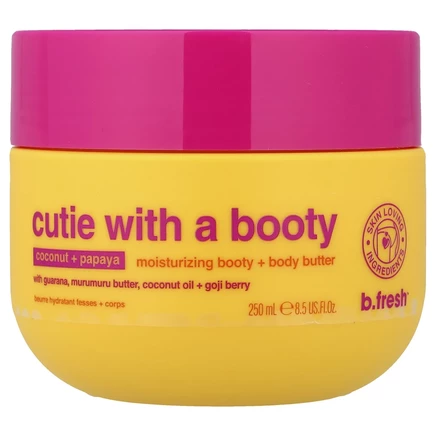b.fresh, Cutie With A Booty, увлажняющая ягода и масло для тела, кокос и папайя, 250 мл (8,5 жидк. унции)