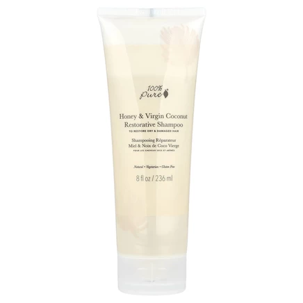 100PercentPure, Восстанавливающий шампунь с медом и кокосом, 236 мл (8 жидк. Унций)