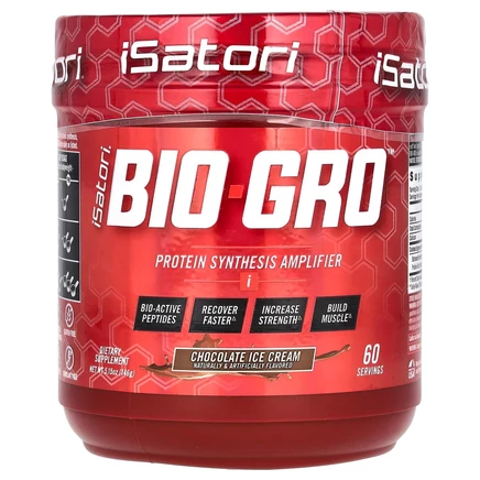 Isatori, Bio-Gro, усилитель синтеза протеина, со вкусом шоколадного мороженого, 146 г (5,15 унции)
