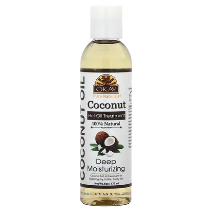 Okay Pure Naturals, Coconut Hot Oil Treatment, глубокое увлажнение, 177 мл (6 унций)