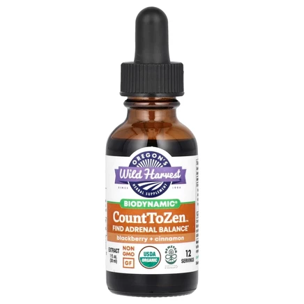 Oregon's Wild Harvest, Biodynamic, экстракт Count To Zen, ежевика и корица, 30 мл (1 жидк. Унция)