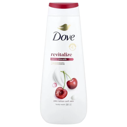 Dove, Гель для душа, молочко с вишней и чиа, 591 мл (20 жидк. Унций)