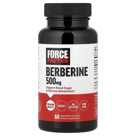 Берберин Force Factor 500 мг, 60 растительных капсул
