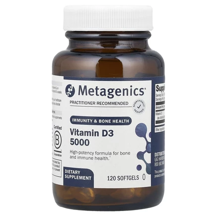 Metagenics, D3 5000, 120 гелевых капсул