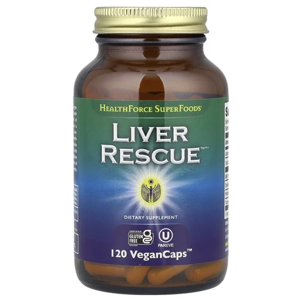 HealthForce Superfoods, Liver Rescue, препарат для печени, версия 6, 120 веганских капсул VeganCaps