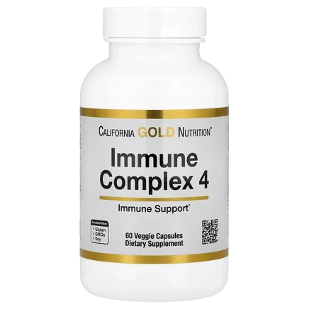 California Gold Nutrition, Immune Complex 4, комплекс для укрепления иммунитета, 60 растительных капсул