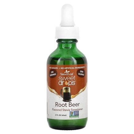 Wisdom Natural, SweetLeaf, сладкие капли, корневое пиво, 60 мл (2 жидк. Унции)
