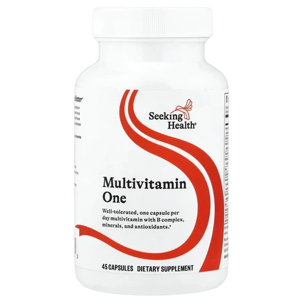Seeking Health, Optimal Multivitamin Methyl One, с L-5-МТГФ и метилом B12, 45 вегетарианских капсул