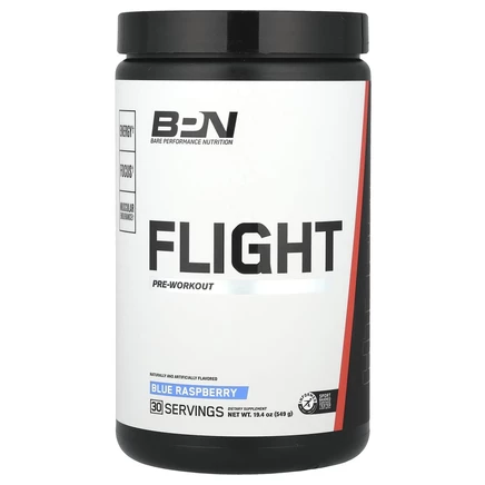 BPN, Flight, перед тренировкой, голубая малина, 405 г (14,3 унции)