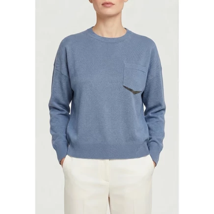 Женский свитер Brunello Cucinelli Woblue, синий