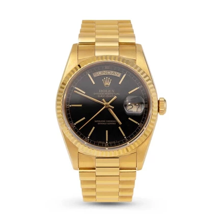 Мужские часы Rolex Day-Date 18038 BKSP, черные
