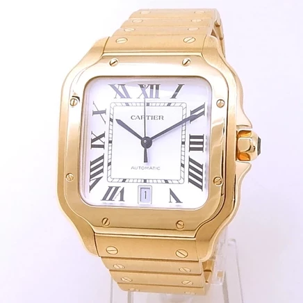Мужские часы Cartier Santos WGSA0029, б/у, белые
