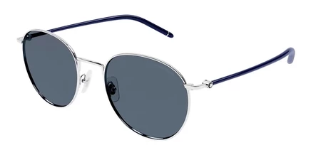 Мужские очки Montblanc MB0343SA, серебристо-синие