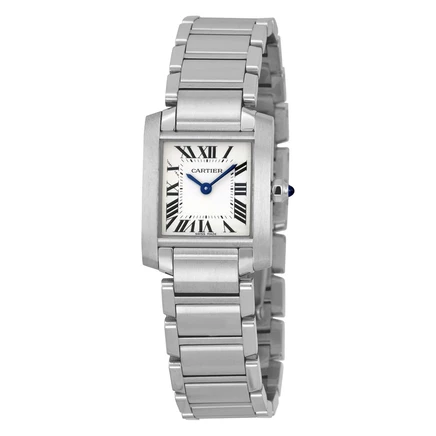 Женские часы Cartier Tank Française W51008Q3, серебристые