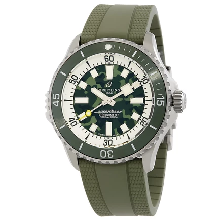 Мужские часы Breitling Superocean E10379D31L1S1, зеленые