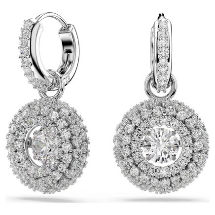 Женские серьги Swarovski Sublima, белые, родированные