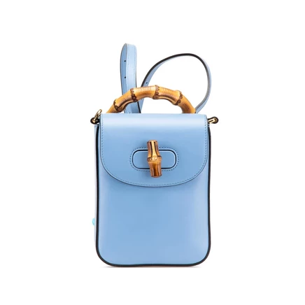Женская сумка Gucci Mini Bamboo из кожи