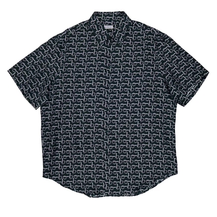 Мужская рубашка Burberry B, L, серебристо-зеленая