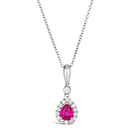 Женское колье Le Vian TSGG 4, рубин, белое золото 14К