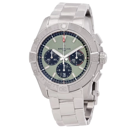 Мужские часы Breitling Avenger B01 AB0147101L1A1, зеленые