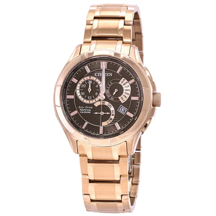 Мужские часы Citizen GMT Eco-Drive BL8163-50X, коричневые