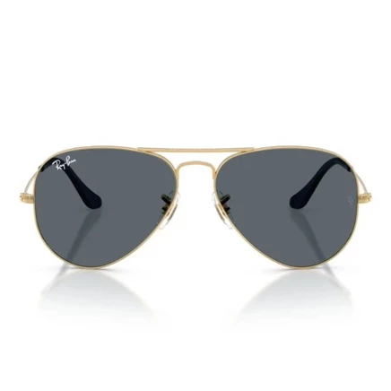 Унисекс очки Ray Ban RB3025, золотые, синие линзы