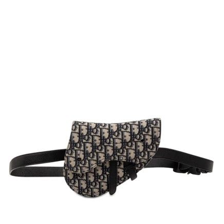 Унисекс поясная сумка Dior Saddle Oblique, канвас