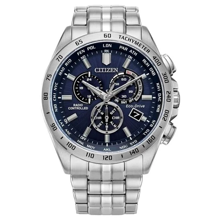 Мужские часы Citizen CB5870-58L, хронограф, синие