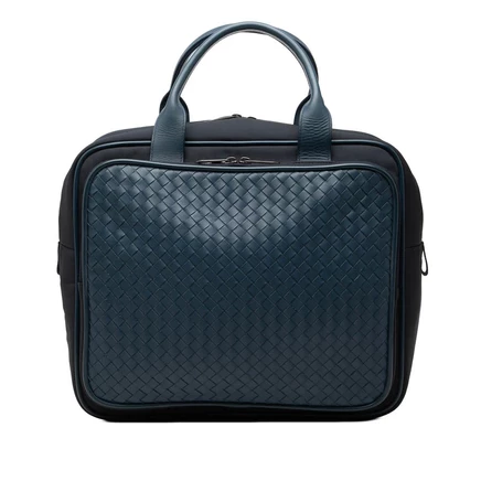 Унисекс-деловая сумка Bottega Veneta из кожи и канваса