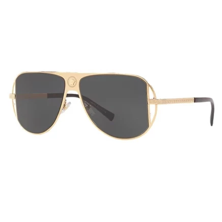 Мужские очки Versace VE2212 Pilot, серые, золотые