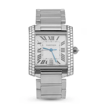 Женские часы Cartier Tank Française 2366, белые