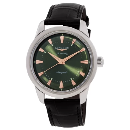 Мужские часы Longines L1.649.4.02.2, автомат, зеленые