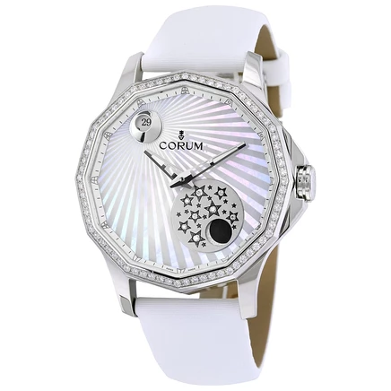Женские часы Corum 384.101.47/0F49, белый перламутр